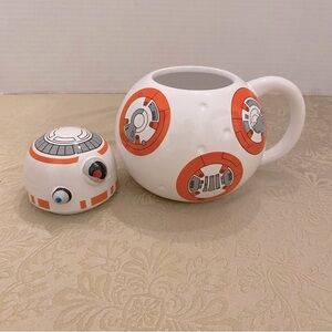 Star Wars BB8 Droid Ceramic mug and lid. Excellent Preowned condition